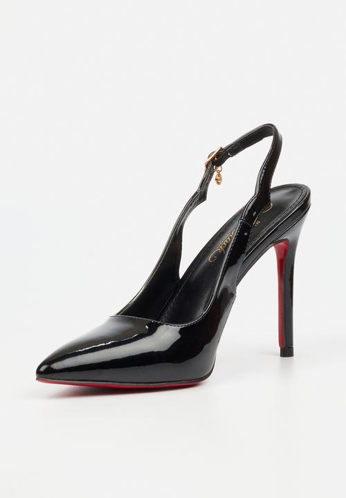 Miss Black - Lola 84 scallop slingback heel - black