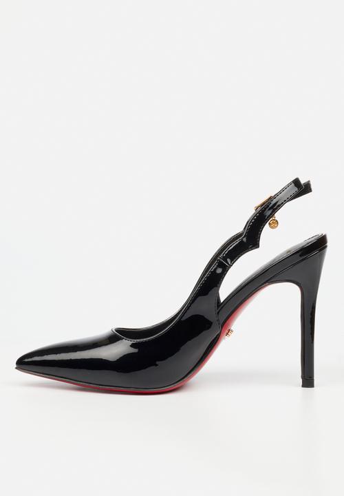 Miss Black - Lola 84 scallop slingback heel - black