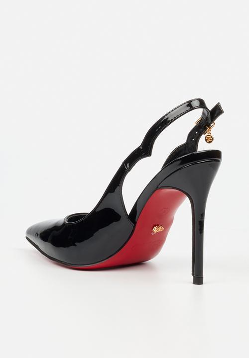 Miss Black - Lola 84 scallop slingback heel - black