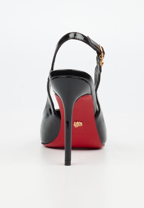 Miss Black - Lola 84 scallop slingback heel - black