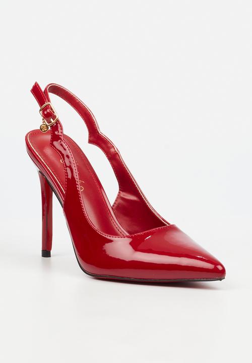 Miss Black - Lola 84 scallop slingback heel - red