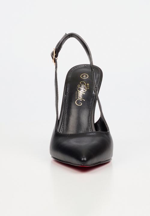 Miss Black - Lola 85 scallop slingback heel - black