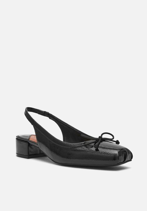Steve Madden - Loved slingback - blk crinkle pat