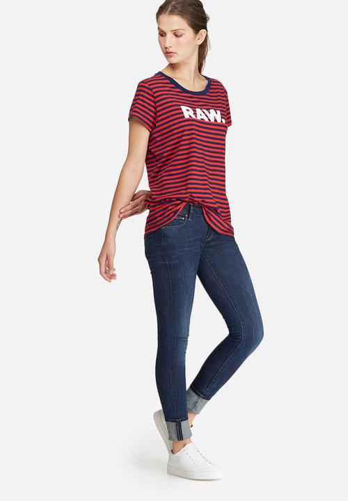 G-STAR - Glenna straight stripe tee