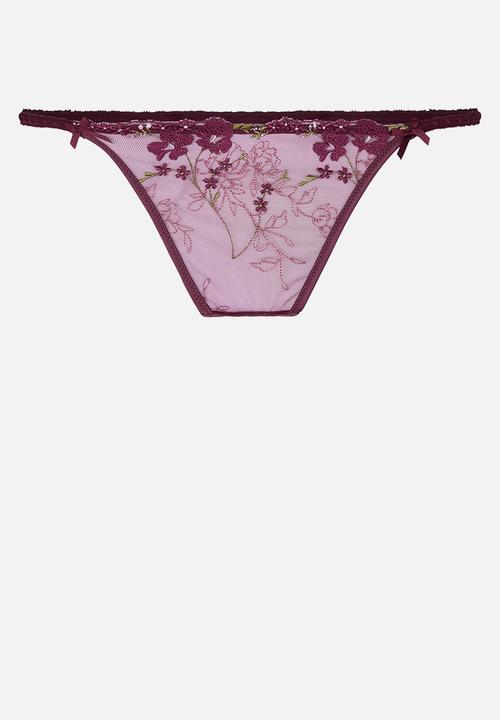 Hunkemoller - Peonie hl string t - fig