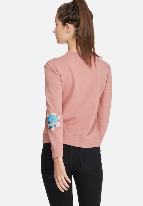 Daisy Street - Rose embroidered sweat top