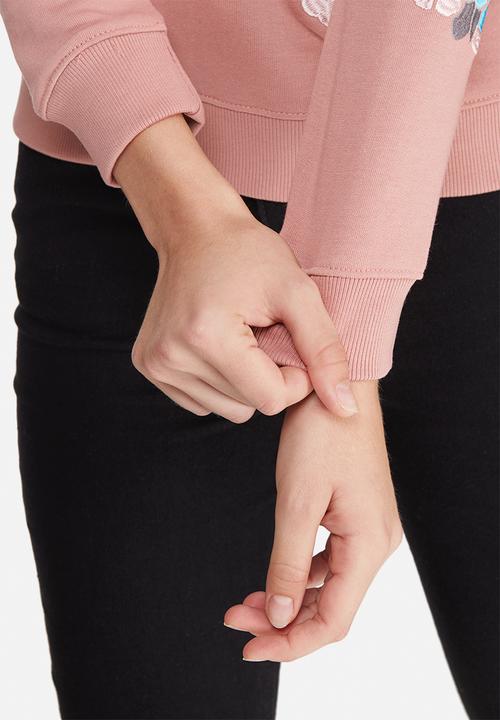 Daisy Street - Rose embroidered sweat top