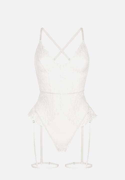 Hunkemoller - Prina string bodysuit - snow white