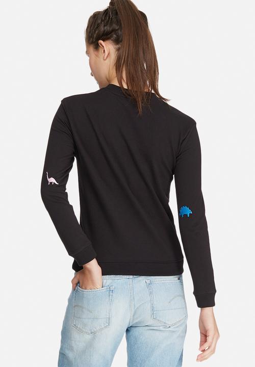 Daisy Street - Dino embroidered sweat top 