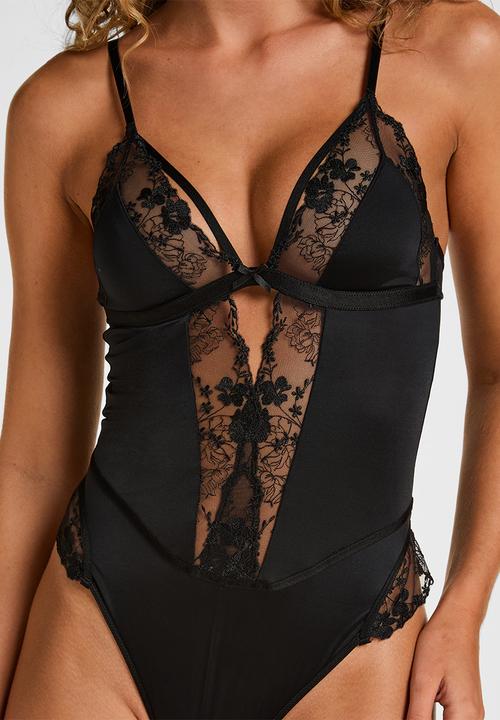 Hunkemoller - Peonie bodysuit - caviar