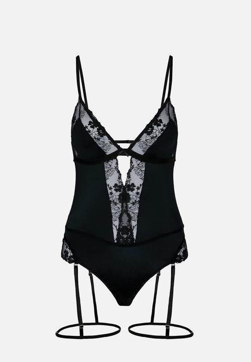 Hunkemoller - Peonie bodysuit - caviar