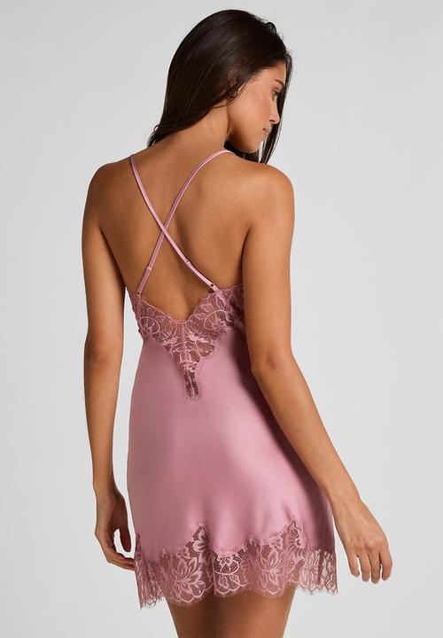 Hunkemoller - Sd satin valerie nightie - lilas