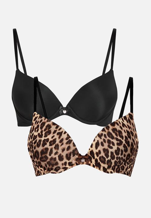 Hunkemoller - P&m pp 2 pack bra - caviar