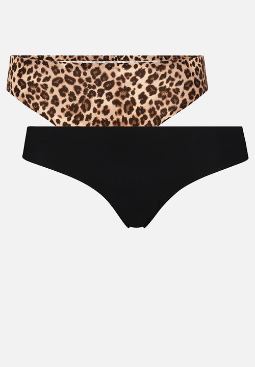 Hunkemoller - Inv micro string r 2 pack - caviar