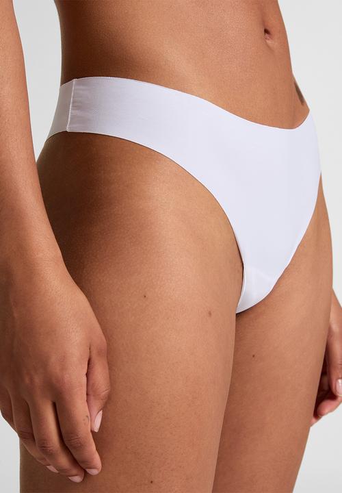 Hunkemoller - Inv micro string r 2 pack - snow white & caviar