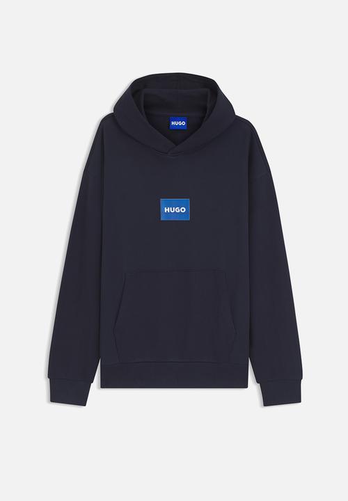 HUGO - Nayohood Blue-Logo Hoodie - Dark Blue