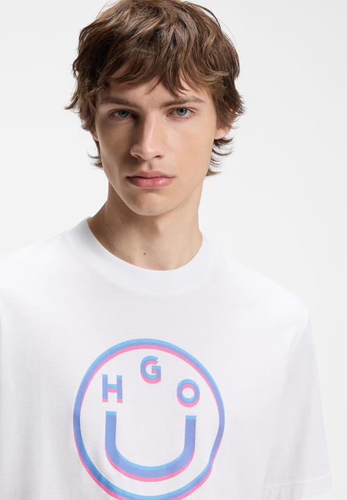 HUGO - Naolo Smile Graphic  Tee - White