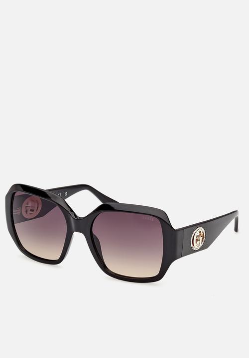 GUESS - Square 57mm Sunglasses - Shiny Black