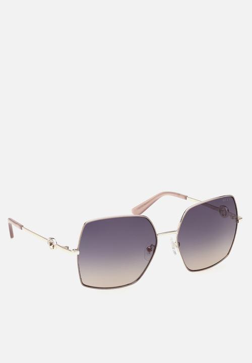 GUESS - Square 58mm Sunglasses - Beige