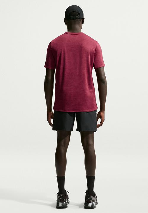 Nike - Miler Dri-FIT UV Running Tee in the Tough Red / Reflective Silver