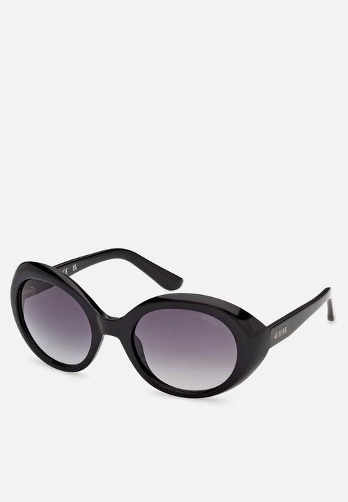 GUESS - Oval 53mm Sunglasses - Shiny Black