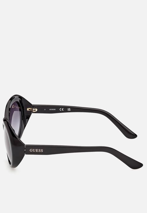 GUESS - Oval 53mm Sunglasses - Shiny Black