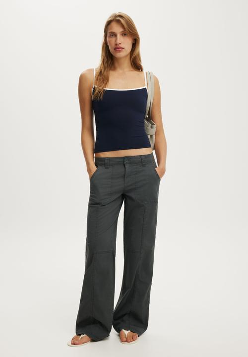 Cotton On - Hold Me Cami - Eclipse/White Bind