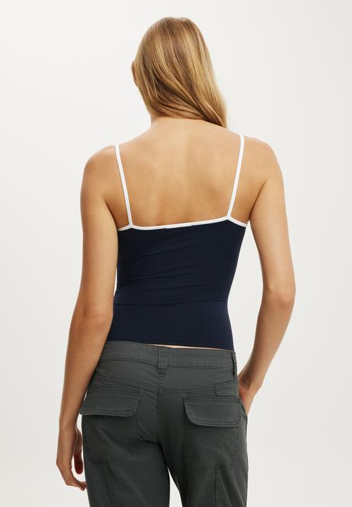 Cotton On - Hold Me Cami - Eclipse/White Bind