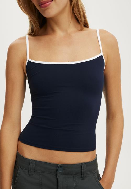 Cotton On - Hold Me Cami - Eclipse/White Bind