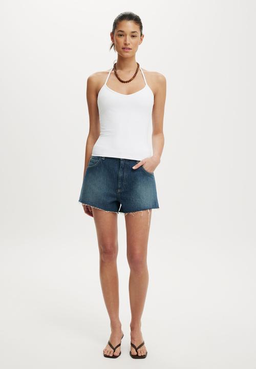 Cotton On - Hold Me Tie Halter - White