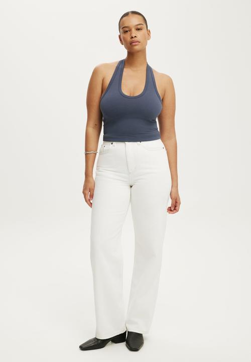 Cotton On - Everyday Smooth Scoop Halter - Collegiate Navy