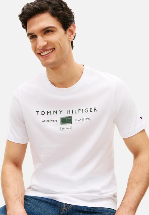 Tommy Hilfiger - BRAND LOVE MONO STACK TEE - White