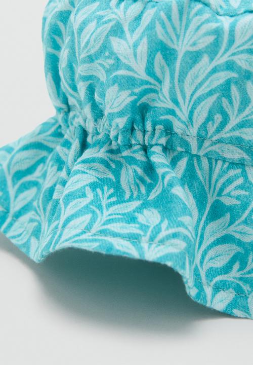 MANGO - Sunhat Peoniag - Turquoise / Aqua