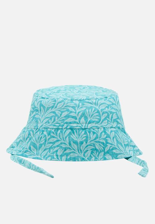 MANGO - Sunhat Peoniag - Turquoise / Aqua
