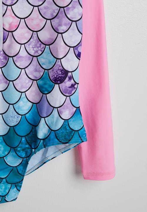 Pop Candy - Mermaid scale print swimsuit - multi