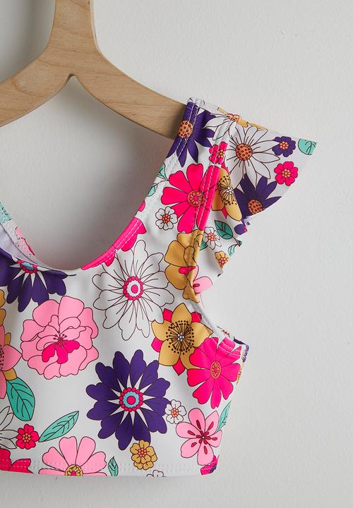 Pop Candy - Frilled shoulder bikini - multi