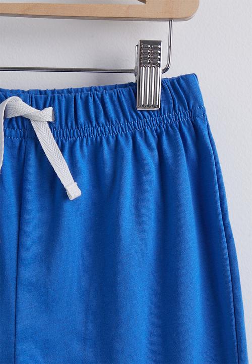 Pop Candy - Graphic tee and plain shorts - white/blue