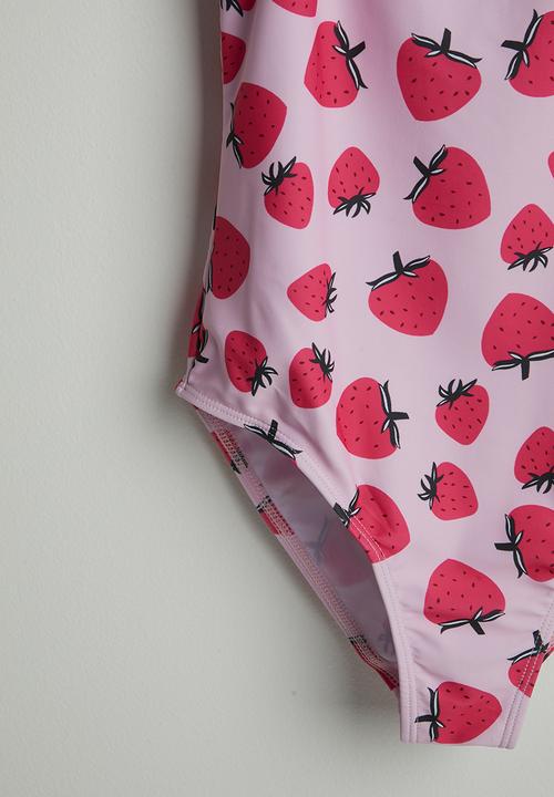 Pop Candy - One piece swimsuit - pink & strawberry aop