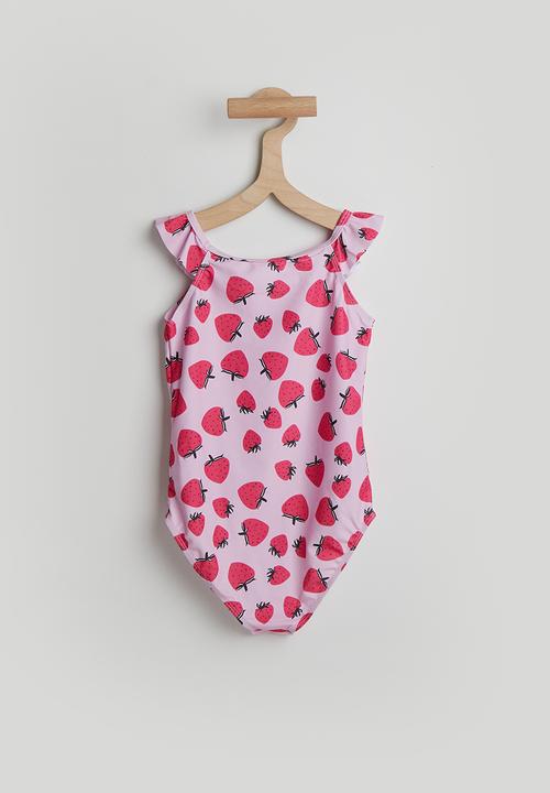 Pop Candy - One piece swimsuit - pink & strawberry aop