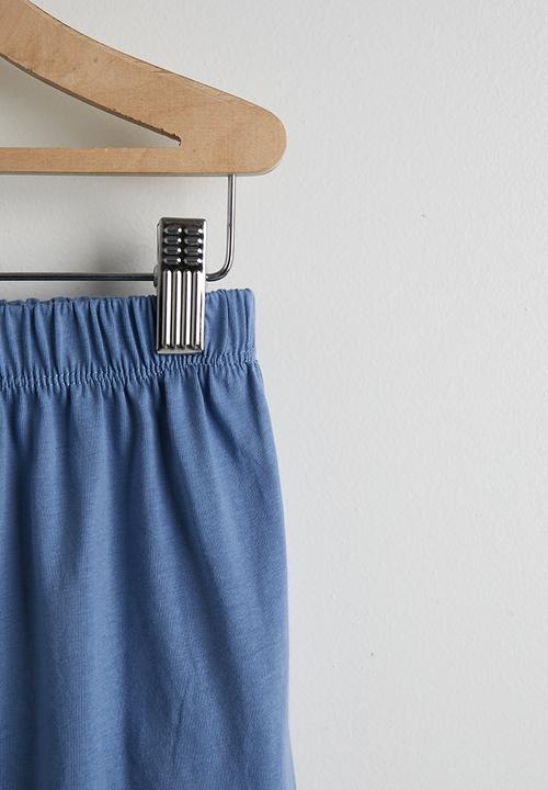Pop Candy - Henley tee & shorts - white & navy