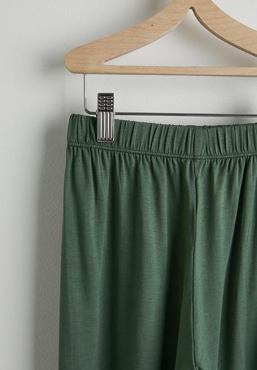 Pop Candy - Pj set - green stripes & green