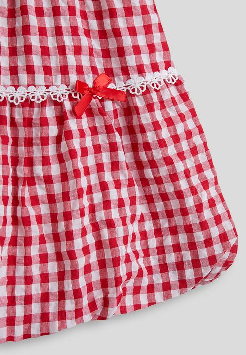 Pop Candy - Flutter sleeve top and circular skirt - red/red gingham