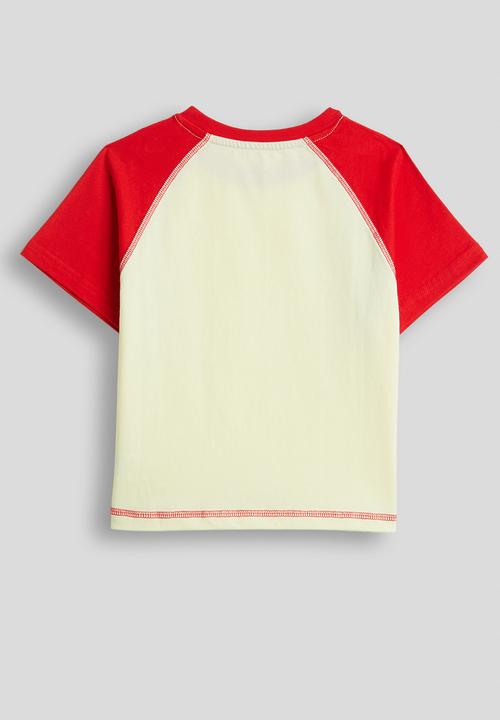 Pop Candy - Raglan tee - red/pale yellow