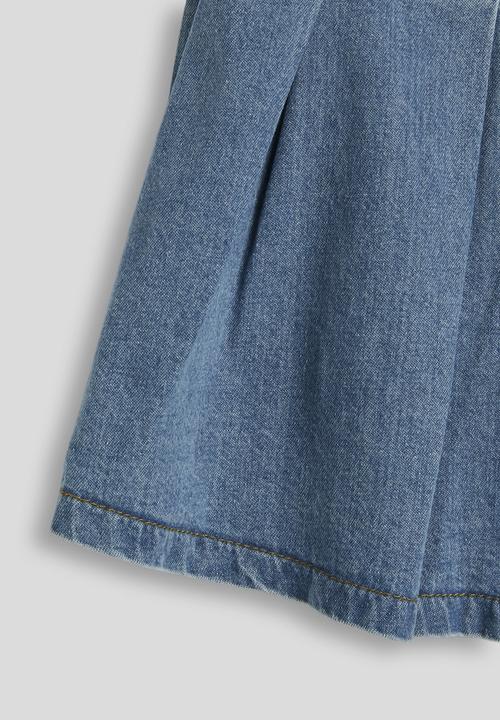 Pop Candy - Pleated denim skort - blue
