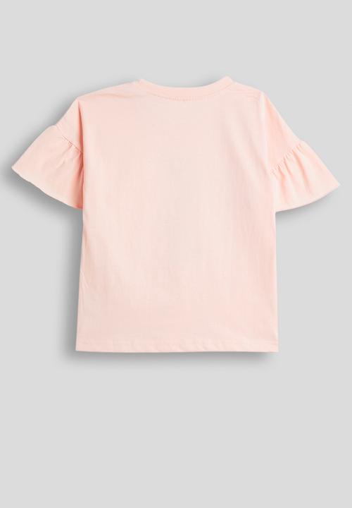 Pop Candy - Rainbow placement tee - peach