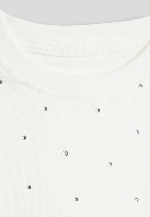 Pop Candy - Rhinestone tee - white