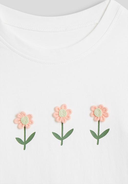 Pop Candy - Flower graphic tee - white
