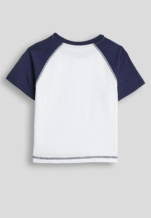 Pop Candy - Raglan tee - white & navy