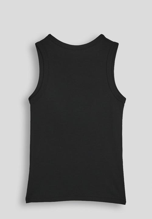 Pop Candy - Pup embroidered tank top - black