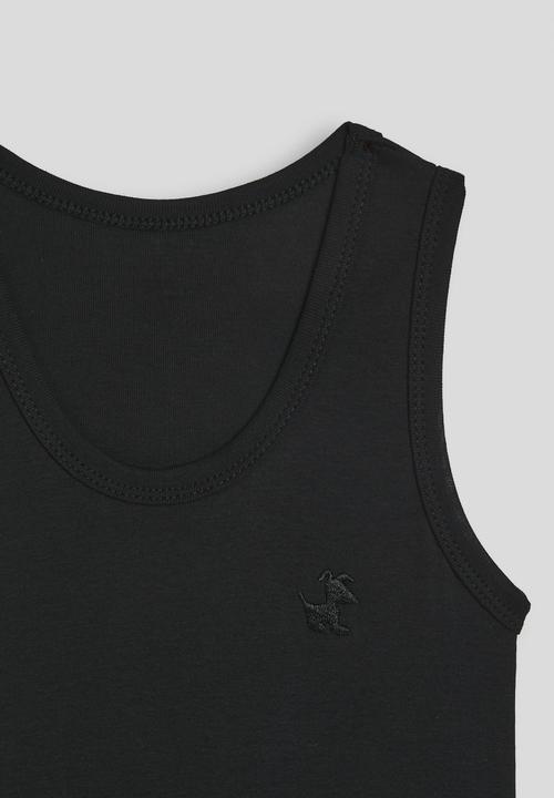 Pop Candy - Pup embroidered tank top - black